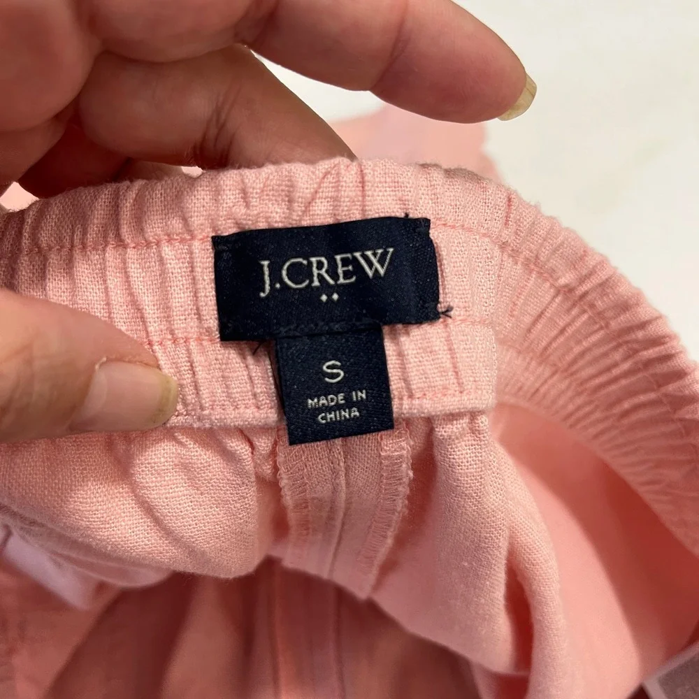 J.Crew‎ Linen Pull On Shorts Women S Resort Coastal Minimal Summer Relaxed Chic